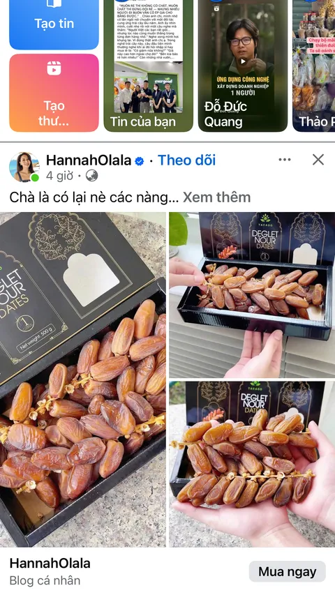 HannahOlala giới thiệu chà là TACAGO